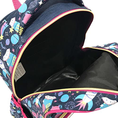 Kit Mochila Escolar Rodinhas Gatinha Juvenil Infantil Feminina Menina Lancheira Térmica Impermeável