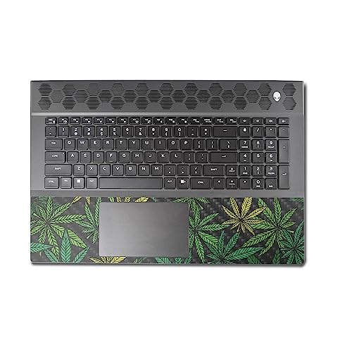 Image of MightySkins Carbon Fiber Skin Compatible with Alienware M18 R1 (2023) Full Wrap Kit - Cannabis Culture | Protective, Durable Textured Carbon Fiber Finish | Easy to Apply | Made in The USA