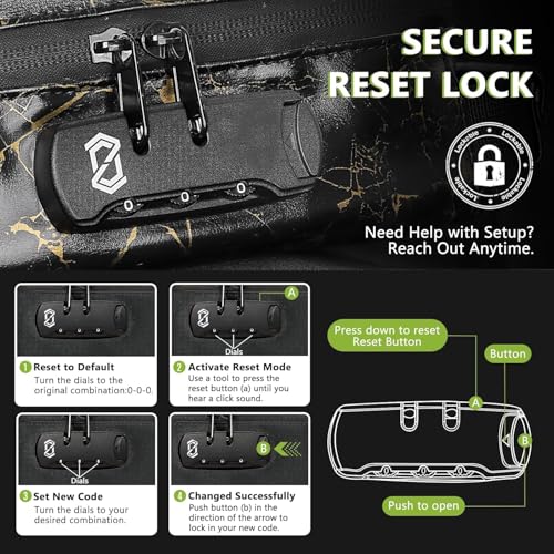 Image of OZCHIN Smell Proof Bag with Combination Lock File Organizer Case Container Medicine Odorless Storage Lock Box Great Gift for Friend