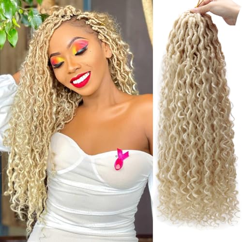 Goddess Locs Crochet Hair 18Inch 8Packs Boho Faux...