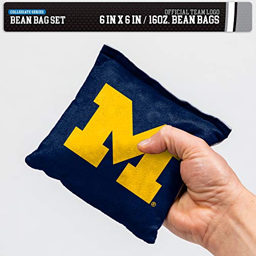 Image of NCAA College Dual Sided Bean Bags by Wild Sports, 8 Count, Premium Toss Bags for Cornhole Set - Great for Tailgates, Outdoors, Backyard