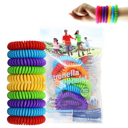 VPOUERY Pulseras antimosquitos - Pulsera antimosquitos de 20 piezas para...