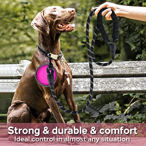 COOYOO 2 Pack Dog Leash 5 FT & 2 FT Heavy Duty - Comfortable Padded Handle - Reflective Dog Leash for Medium Large Dogs… - Image 3