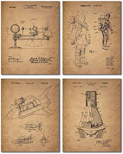 Amazon.com: BigWig Prints Space Patent Posters, NASA Inspired, Set of 4 ...