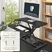 FLEXISPOT 32-inch Height Adjustable Standing Desk Converter, Quick Sit to Stand Tabletop Dual Monitor and Laptop Workstation with Wide Keyboard Tray, Black