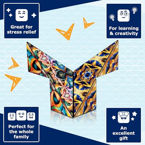 Image of Shashibo ICOSA XL Magnetic Puzzle & Sensory Fidget Toy for Adults & Kids, Stress Relief Fidget Toy for Puzzle Enthusiasts, Cool Fidget Toys for Desk, Shape Shifting Sensory Toy, 200+ Possible Shapes