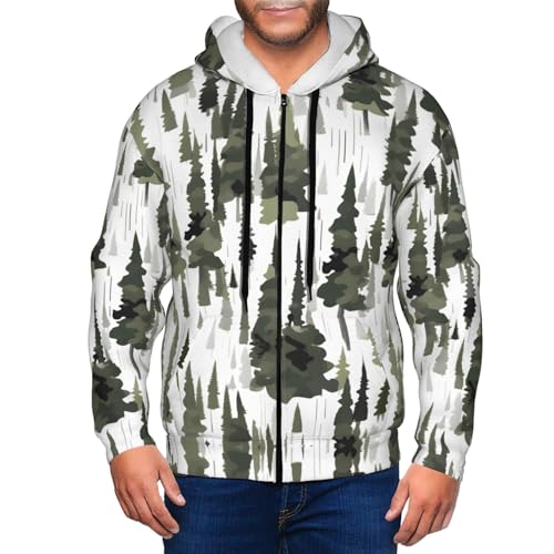Sweat à capuche homme blanc fermeture éclair et cordon de serrage