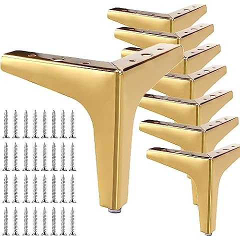 LOLYSIC 8 Pcs Metal Furniture Legs Cover