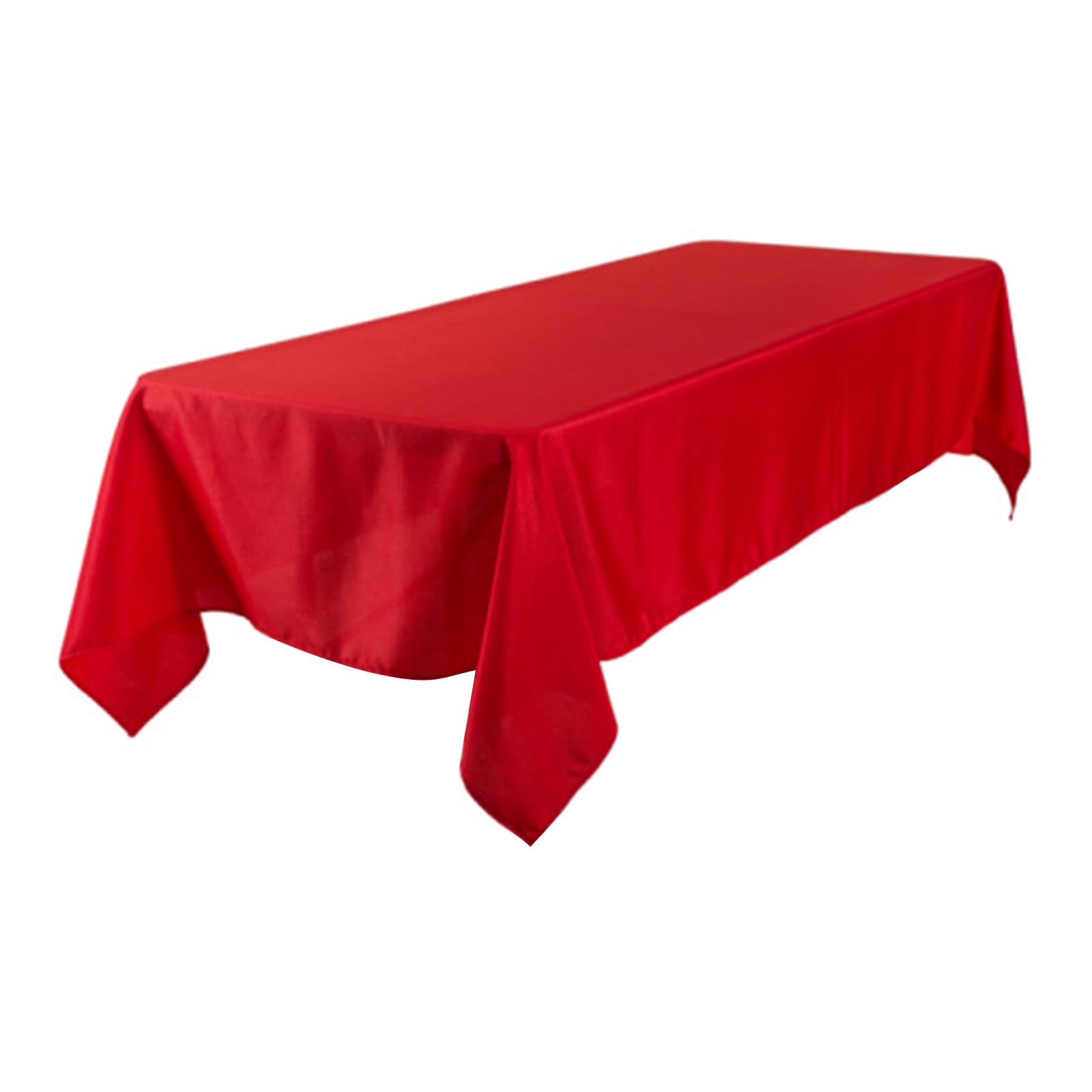 APGLSXY Tear Resistant Red Dining Tablecloth Waterproofie Coating Fold Design Table Slipcover for Party Camping Use Polyester Tablecloth