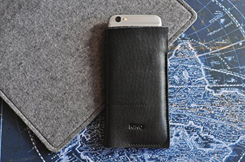 Kiko Leather 522 Iphone Wrap 6/6S Plus, Black #TOP2