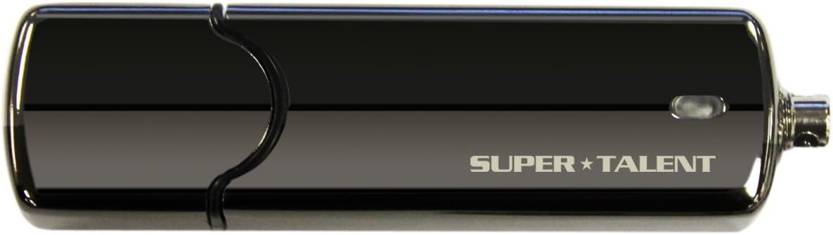 Super Talent Elite Series - Nickel Metal 16 GB USB 2.0 Flash Drive STU16NIKB (Black)