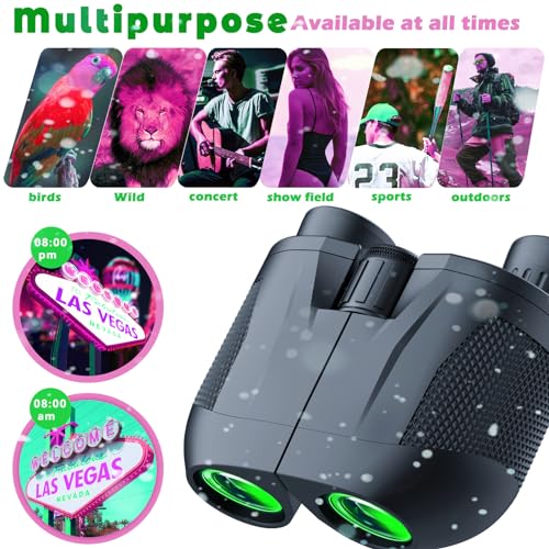 Binoculares compactos 10x25 para adultos y niños miniatura 6