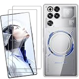 HuiYouMY Cover per ZTE Nubia RedMagic 11 Pro (6.85") con 2 Pezzi Pellicola Protettiva in Vetro Temperato, Trasparente Custodia Silicone Morbida TPU Ultra-Sottile AntiGraffio Antiurto Case - Clear