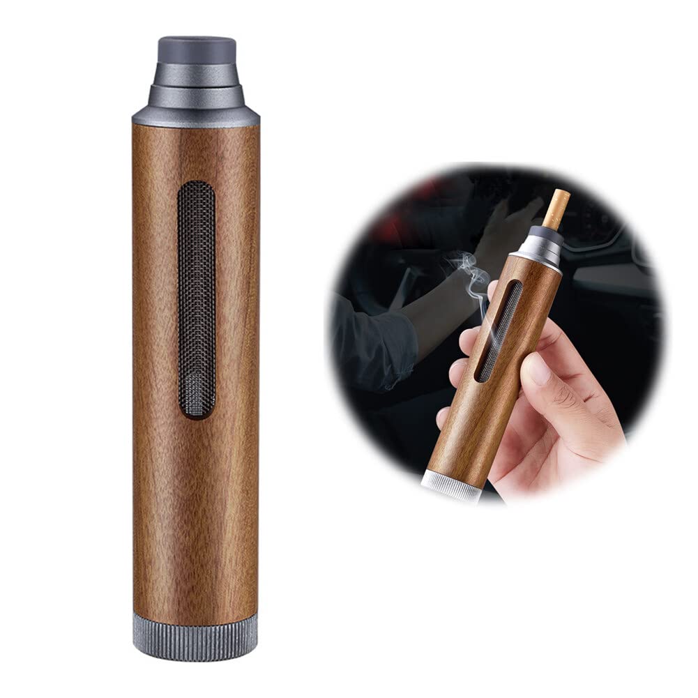 Amazon.com: Ihreesy Portable Metal Cigarette Ash Tube Windproof Smokeless  Ashtray Fireproof Cigarettes Ash Holder Detachable Cigarette Ashtray for  Indoor Outdoor Smoking, Dark Grey : Automotive
