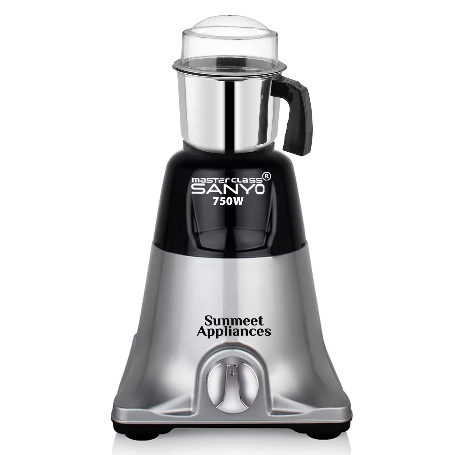 Master ClassSanyo750-watts Nexon Mixer Grinder with Chutney Jar (350ML),SAN395, BlackSilver