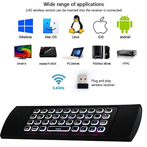 Mx3 Pro Air Mouse Tv Remote Mouse 2.4G Led Backlit Mini Wireless Keyboard Mouse Infrared Remote Control For Android Smart Tv Box Iptv Mini Pc Pad Xbox Raspberry Pi And Mac Os #TOP5