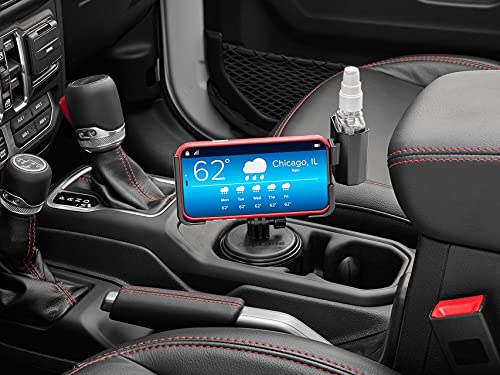 Weathertech Cupfone Two View With Hand Sanitizer Holder For Car Phone Automobile Cradle Compatible With Iphone And Cell Phone (Black Plastic Knobs) #TOP2