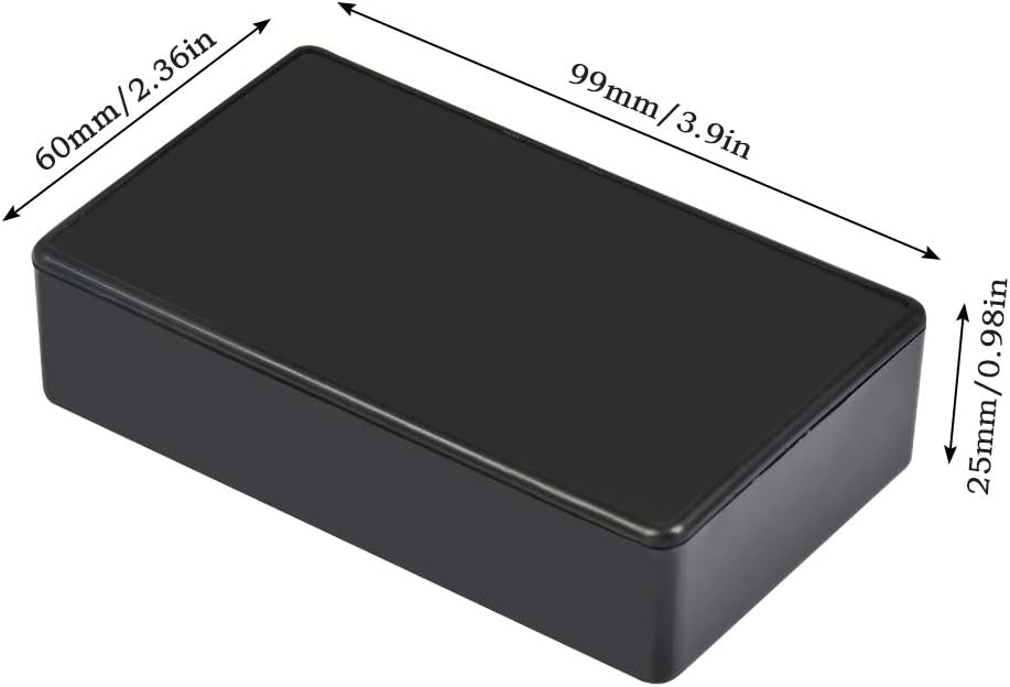 ATPWONZ 10 Pieces Plastic Waterproof Boxes Junction Case Electronics Project Enclosure Compatible with Electronic Project (3.94 × 2.36 × 0.98 Inches) Black