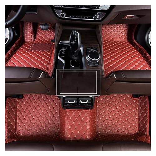 Tapis de sol de voiture sur mesure pour les voyages en famille en A3 Berline 2013-2019 vin rouge