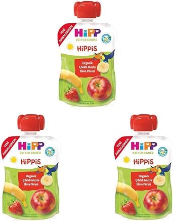 HiPP Organic Strawberry Banana Apple Puree 100 g 3 pack