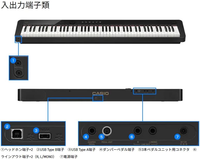 CASIO (カシオ) PX-S1100 【専用スタンド (CS-68P)、ヘッドフォン (ATH