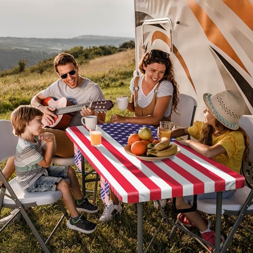 Picnic Table Cover with Bench Covers Fitted Elastic Non Slip Water Resistant Camping Tablecloths for 6 Foot Rectangular Tables Travel Trailer Gadgets Summer Garden Supplies Gifts for Couples