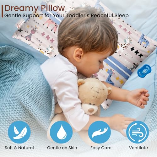 Image of Personalized Pillow for Kids a€ inch Custom Name, Super Soft Cotton Kids Cushion for Infants & Toddlers, 1 Month to 5 Year Olds, Adorable Prints
