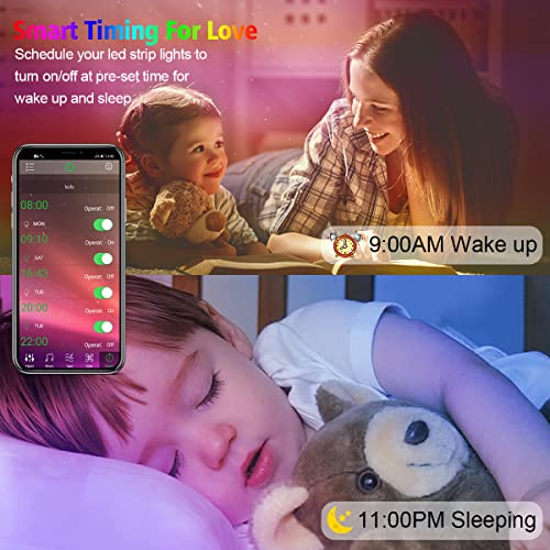 L8Star 133Ft Led Lights For Bedroom, 40M Led Strip Lights Rgb Lights Strips With Remote And Bluetooth Control Apply For Home Decoration Sync To Music #TOP2