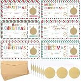Motiskyy 24 Set Christmas Boarding Pass DIY Tickets with Envelopes