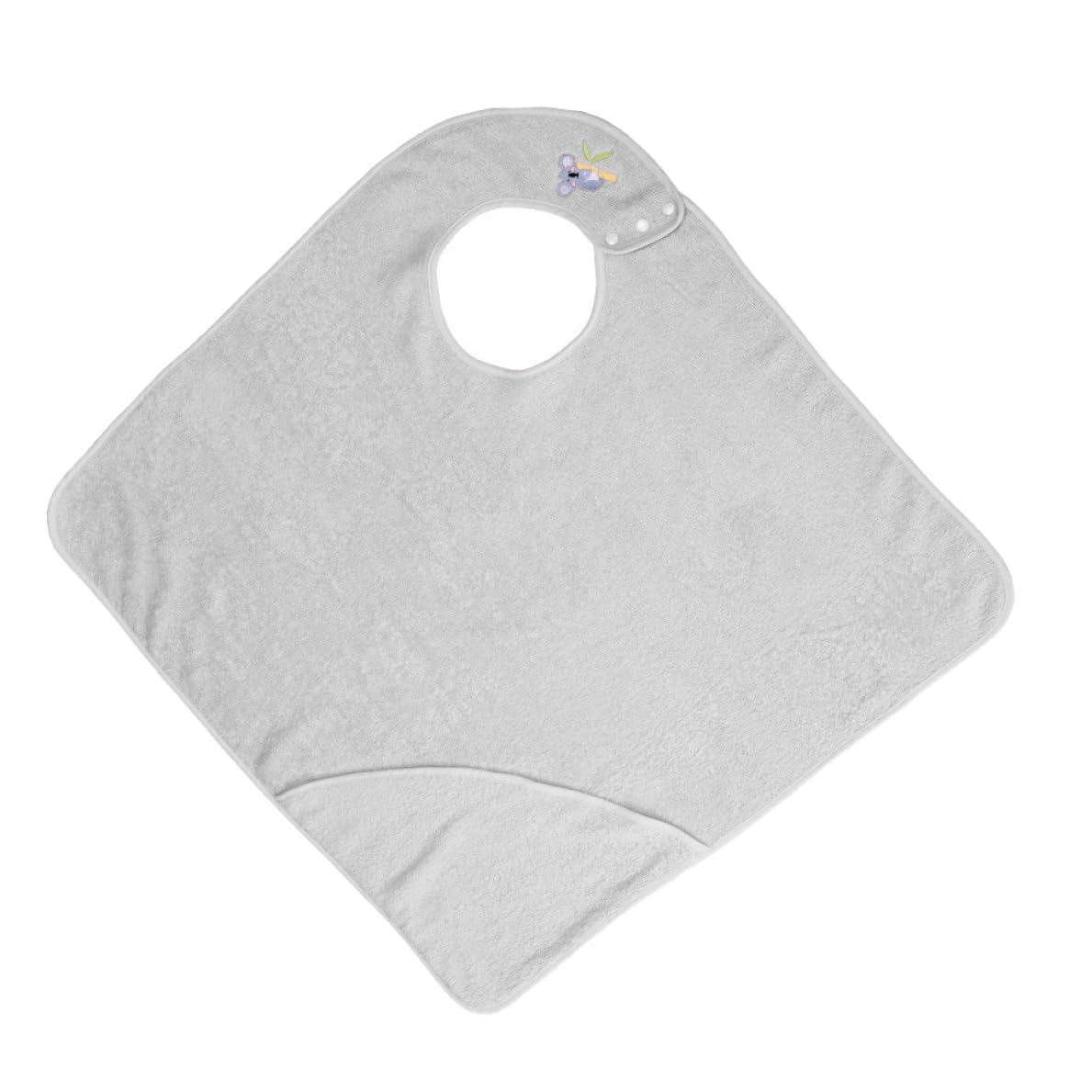 Hooded Baby Towel Hands Free Newborn Apron Towel Cotton Bath Towel for Babies Toddlers 90x90 cm Grey Bath and Hooded Towels