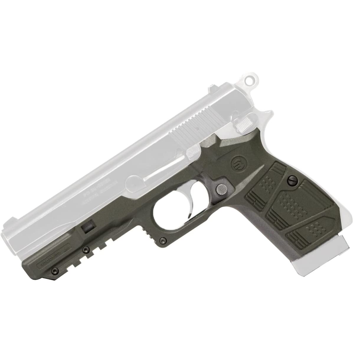 Recover Tactical HPC Grip and Rail System for The Browning and FN Hi Power Series of Pistols Hi Power Grips