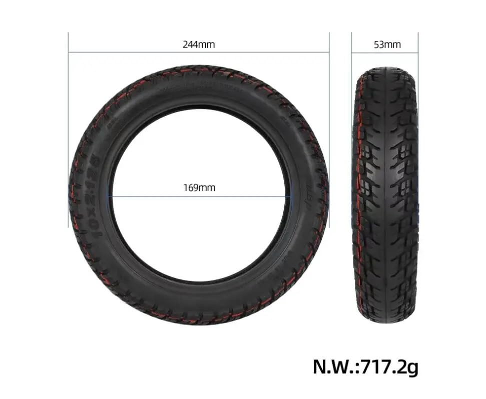 Xibany motorized scooter ULIP Tubeless Tire for NEN/EBOT F20 F30 F40 F25 Electric Scooter 10 inch Vacuum Tire Parts with Jelly Glue motorized scooter, XIBANY001