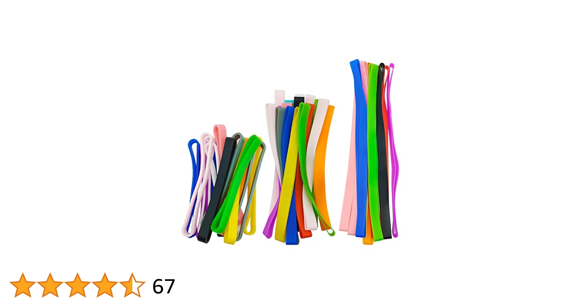 Amazon | 40個 シリコンゴムバンド カラフルゴムラッピング