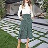 Exlura Womens High Waist Polka Dot Pleated Skirt M... #3