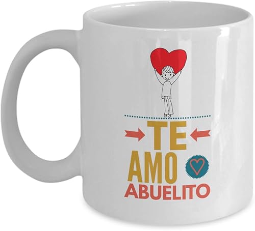 Regalo para abuelo  Taza de Cafe para abuelito  Perfecto regalo para tu abuelo y padrinos  Vaso con afirmaciones positivas, personalizadas, inspira,