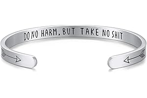 Engraved Personalized Mantra Quote Cuff Bangle