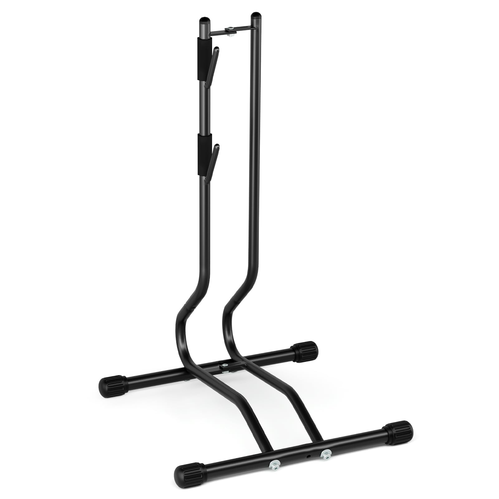 TLGREEN Fahrradständer Boden, Stabile Fahrradhalterung Ohne Bohren bis 25kg, 2-Stufig Verstellbar 40/70mm für Mountainbike Rennrad Trekkingrad 24-28 Zoll, Reifenbreite bis 65mm