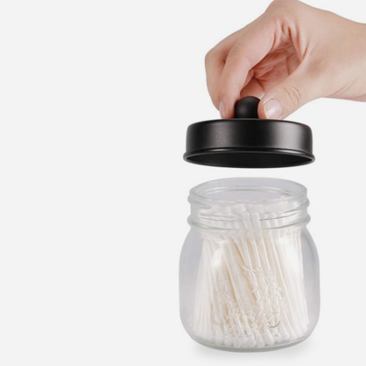 Kit de Vaso Portacepillos de Dientes de Vidrio Negro, para Baño