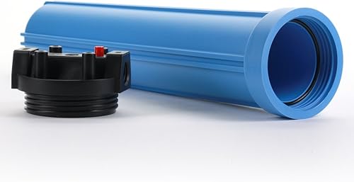 Miniatura 3 de Hydronix HF5-20BLBK34PR carcasa del filtro de agua de 20 pulgadas RO, toda la casa, hidroponía - puertos de 34", cuerpo azul con PR