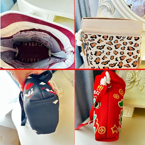 Handmade Knitted Purse,Knitted Shoulder Bag for Women And Girls,Mini Clutch Tote Handbag4