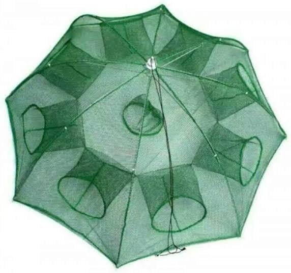 Umbrella Fishing Net 8 Pocket Fish Trap with 6mm Mesh | Foldable Nylon Bait Net for Fish, Prawns, Crabs, Shrimp | Portable Underwater Trap Net-picture-41
