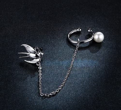 Clip d'oreille boucle d'oreille chaîne sans perçage multiple pour fête - 7