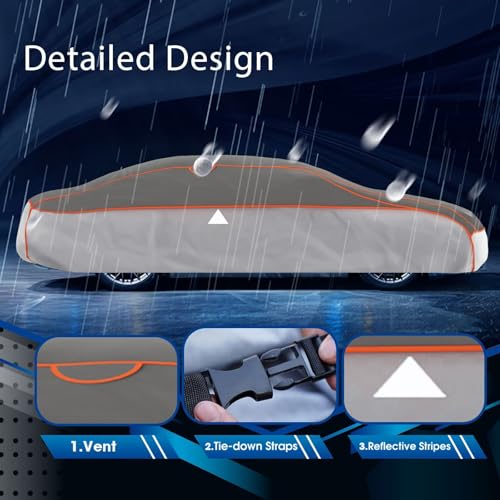 Image of Large SUV Hail Protector Car Cover with Thick Multi-Layered EVA | Gift Windshield Sun Shade | Custom Fit Chevrolet Tahoe, Ford Expedition, GMC Yukon, Cadillac Escalade etc.| See Size Chart |