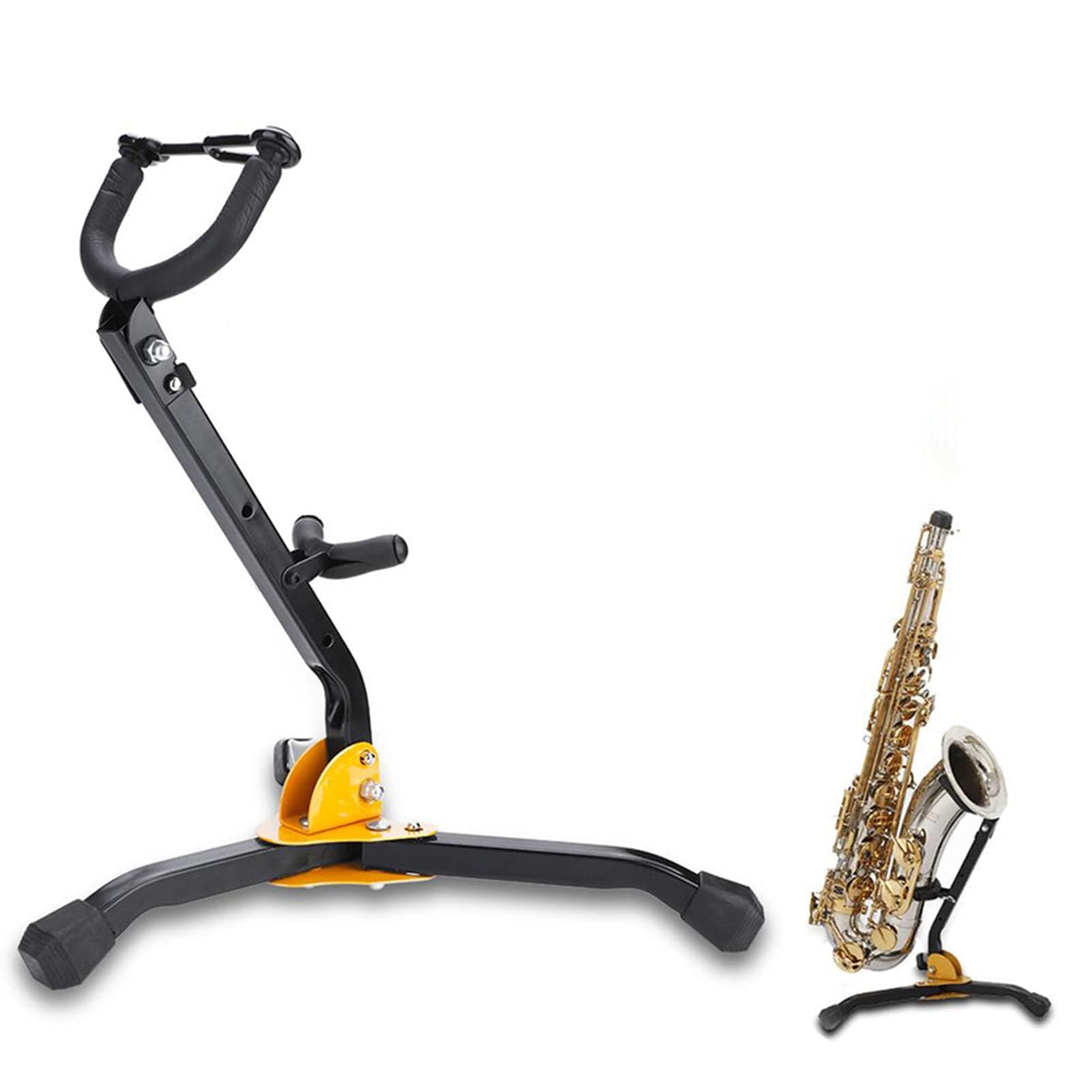 alto/tenore con supporto per flauto/clarinetto staccabile supporto portatile regolabile con piedini in gomma antiscivolo Base triangolare in met per sassofono contralto, sassofono tenore
