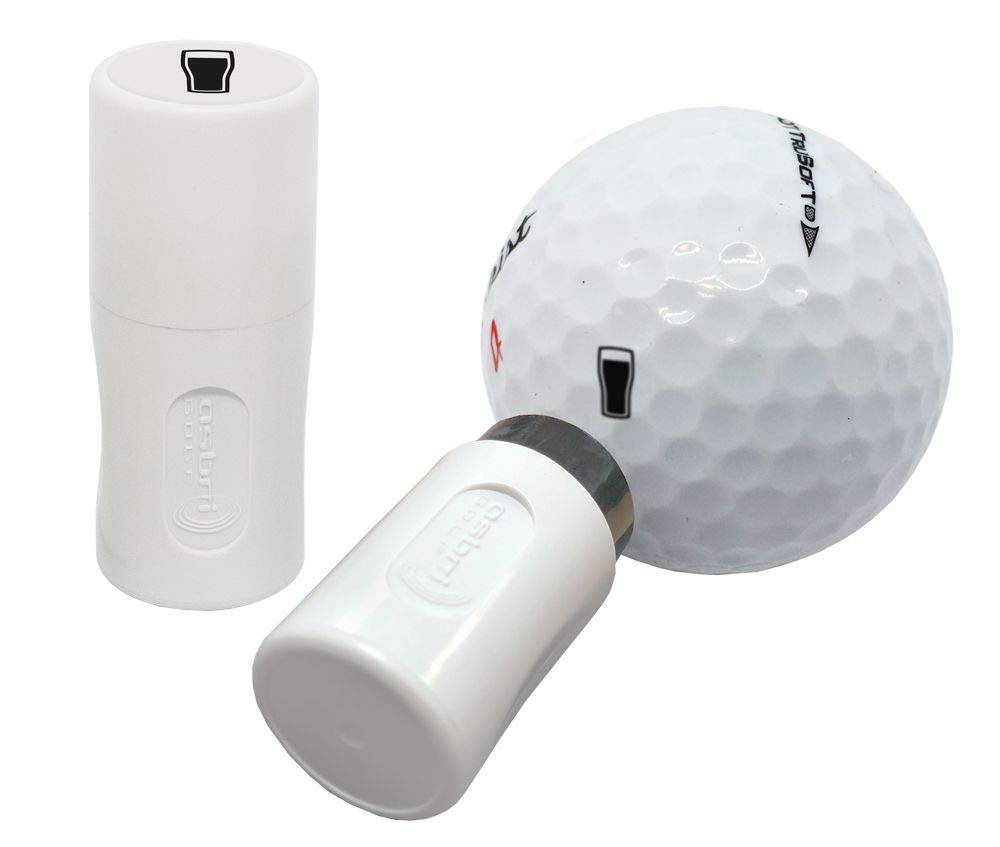 ASBRI GOLF BALL STAMPER. PINT GLASS.