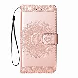 ZCRO Leder Hülle für Samsung Galaxy S6 Hülle Schutzhülle Handyhülle Klapphülle Flip Case Cover Leder Tasche Elegant mit Magnet Kartenfach Lederhüllen Handytasche für Samsung Galaxy S6 (Rose Gold)