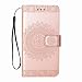 Produktbild ZCRO Leder Hülle für Samsung Galaxy S6 Hülle Schutzhülle Handyhülle Klapphülle Flip Case Cover Leder Tasche Elegant mit Magnet Kartenfach Lederhüllen Handytasche für Samsung Galaxy S6 (Rose Gold)