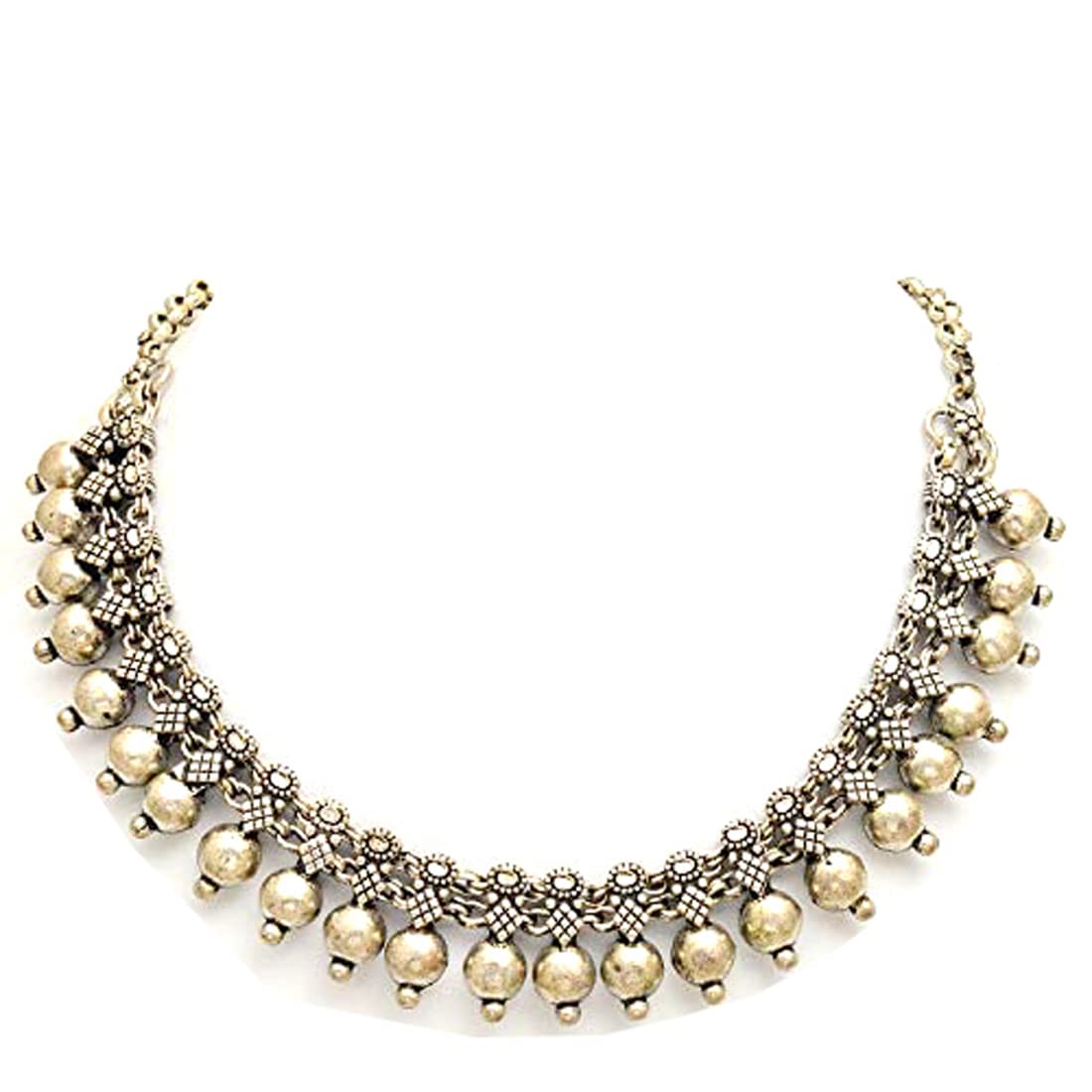 KALPDRUM Oxidized Silver Base Metal and Banjara Choker Necklace for Women For Party Ethnic Jewellery (B07JMJYF58) Amazon Price History, Amazon Price Tracker