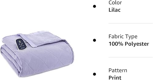 Miniatura 2 de Thermee Cobija eléctrica de micro franela, abedul, Lila , Completo