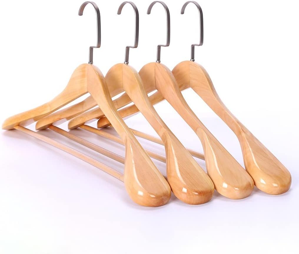 Clothes Hangers Hangers Suit Hangers 5pcs Wooden Suit Hangers Coat Hangers,Jacket Outerwear Shirt Hangers with Extra Wide Shoulder Garment Hangers Coat Hangers(Retro Color,Women15.7 inch)